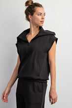 Load image into Gallery viewer, Effortless Essential Scuba Funnel Neck Sleeveless Pullover - Black
