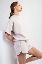 Load image into Gallery viewer, Effortless Essential Scuba Short Sleeve Top - Mocha Cream
