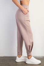 Load image into Gallery viewer, Effortless Essential Scuba Tulip Joggers - Light Mocha
