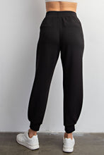 Load image into Gallery viewer, Effortless Essential Scuba Tulip Joggers - Black
