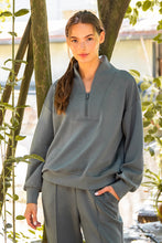 Load image into Gallery viewer, Effortless Essential Scuba Collarless Pullover - Sage
