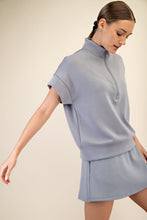 Load image into Gallery viewer, Effortless Essential Quarter Zip &amp; Skort Set - Rhino Grey
