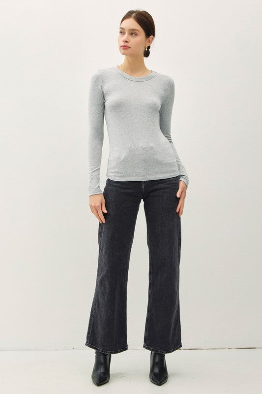 Best Of Basic Long Sleeve Tee - Grey