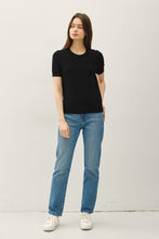 Load image into Gallery viewer, Best Of Basic Classic Short Sleeve Sweater - Black
