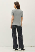 Load image into Gallery viewer, Best Of Basic Classic Short Sleeve Sweater - Grey
