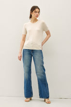 Load image into Gallery viewer, Best Of Basic Classic Short Sleeve Sweater - Oatmeal
