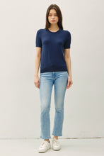Load image into Gallery viewer, Best Of Basic Classic Short Sleeve Sweater - Teal
