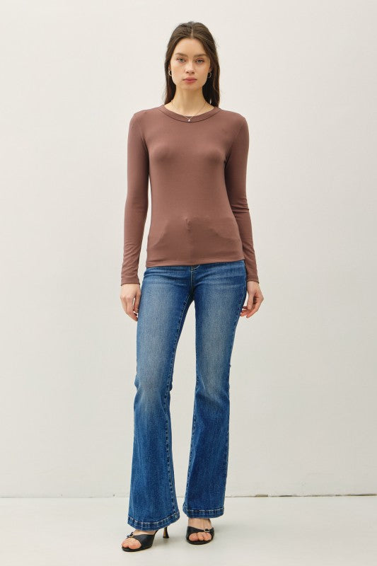Best Of Basic Long Sleeve Tee - Mocha