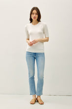 Load image into Gallery viewer, Best Of Basic Short Sleeve Sweater - Ivory
