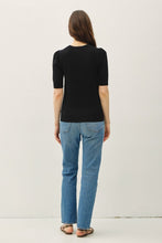 Load image into Gallery viewer, Best Of Basic Short Sleeve Sweater - Black
