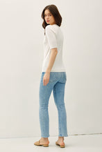 Load image into Gallery viewer, Best Of Basic Short Sleeve Sweater - Ivory
