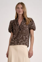 Load image into Gallery viewer, Aztec Puffed Sleeve Blouse
