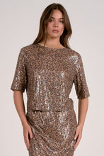 Load image into Gallery viewer, Cheers To Cheetah Sequin Top
