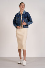 Load image into Gallery viewer, Gaia Bomber Denim Jacket
