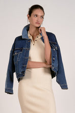 Load image into Gallery viewer, Gaia Bomber Denim Jacket
