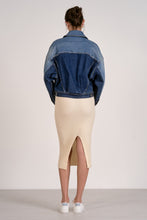 Load image into Gallery viewer, Gaia Bomber Denim Jacket
