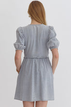 Load image into Gallery viewer, Darling Denim Smocked Mini Dress
