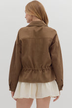 Load image into Gallery viewer, Charlie Denim Bomber Jacket - Brown
