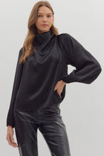 Load image into Gallery viewer, Chaden Satin Top - Black
