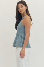 Load image into Gallery viewer, Tulip Denim Top - Light Blue
