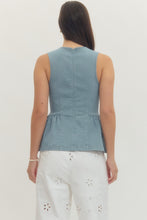 Load image into Gallery viewer, Tulip Denim Top - Light Blue

