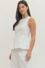 Load image into Gallery viewer, Tulip Denim Top - White
