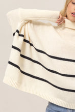 Load image into Gallery viewer, Sabrina Striped Turtleneck Oversized Sweater
