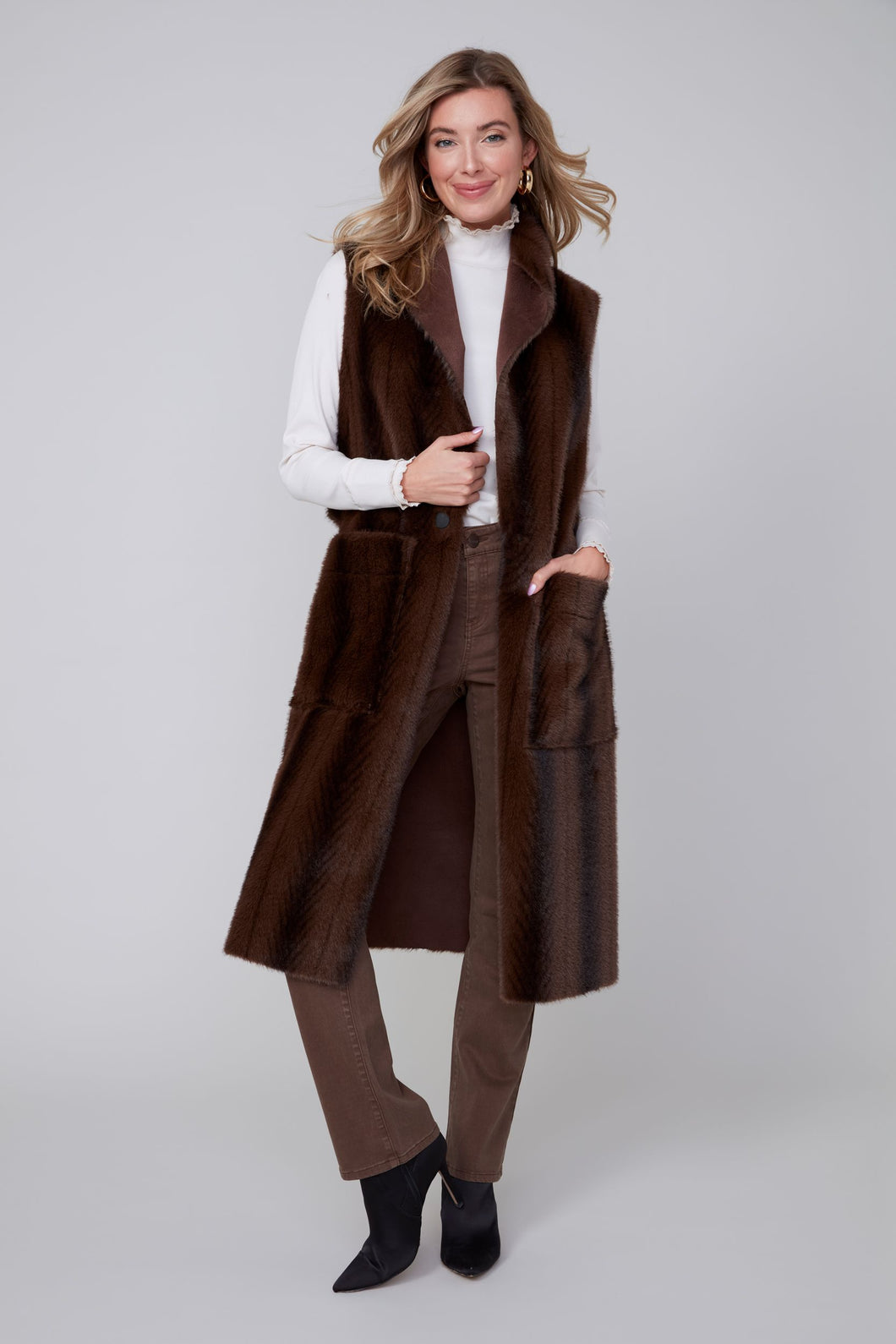 Bianca Faux Fur Midi Vest