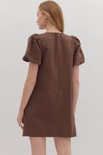 Load image into Gallery viewer, Bordeaux Embroidered Mini Dress

