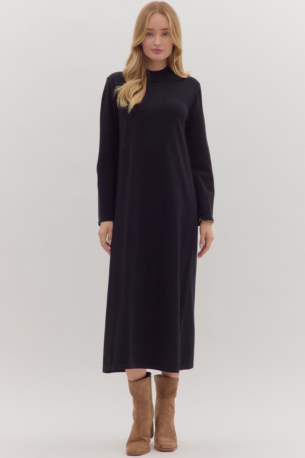 Ellen Sweater Dress - Black