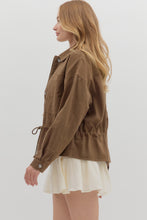 Load image into Gallery viewer, Charlie Denim Bomber Jacket - Brown
