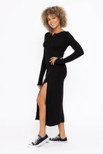 Load image into Gallery viewer, All The Occassions Ribbed Henley Maxi Dress
