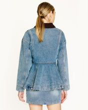 Load image into Gallery viewer, Evon Peplum Jacket - Blue Denim
