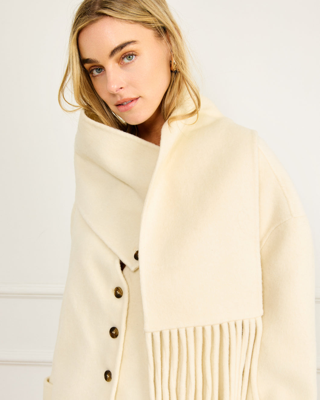 April Wool Scarf Coat