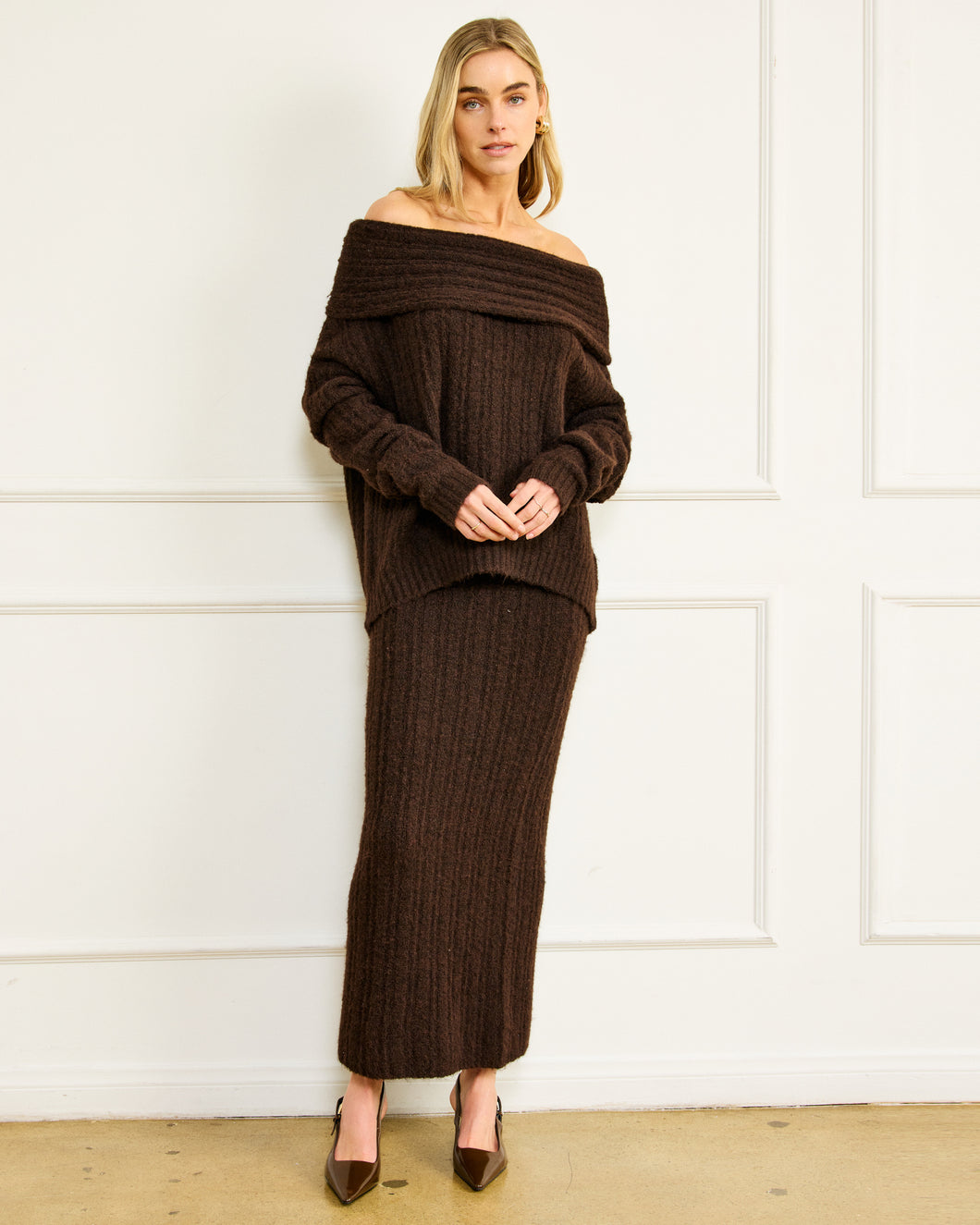 Allison Ribbed Knit Skirt