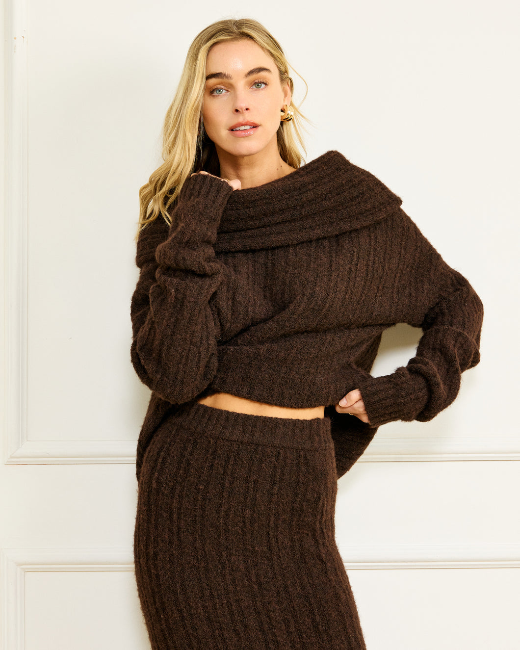 Allison Ribbed Knit Sweater
