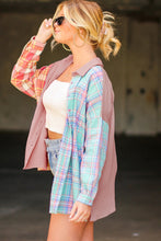 Load image into Gallery viewer, Pink Plaid Color Block Skirt

