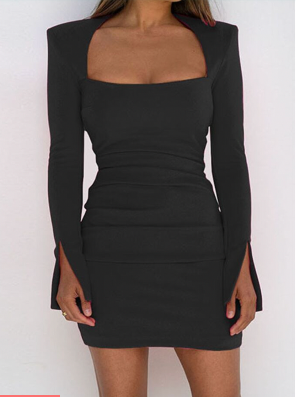 Out Of The Office Slit Sleeved Mini Dress