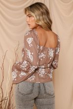 Load image into Gallery viewer, Blissful Floral Print Peplum Top
